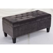 Säilytyspenkki Chic Home, 96x42x44cm, samettiverhoilu, harmaa