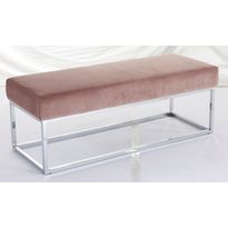 Sängynpäätypenkki Chic Home, 114x44x42cm, samettiverhoilu, roosa