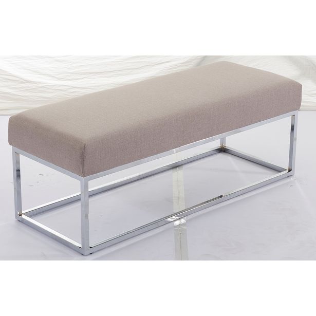 Penkki Chic Home, 114x44x42cm, kangasverhoilu, beige
