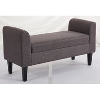 Sängynpäätypenkki Chic Home, 115x44x58cm, kangasverhoilu, tummanharmaa