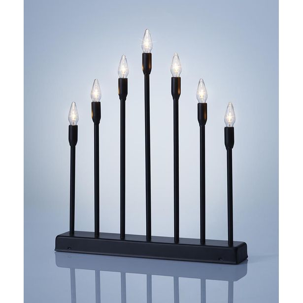 Pillikynttelikkö Noelle 7 LED musta