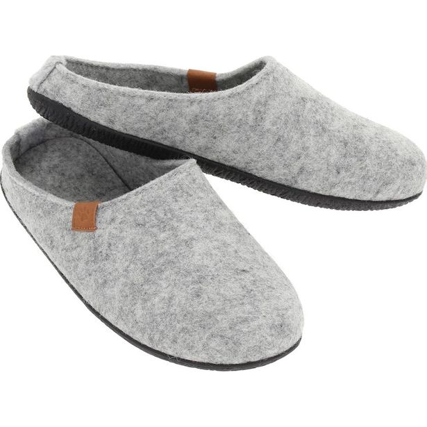 Villapistokkaat kumipohjalla Wildstep Wool vaaleanharmaa 42