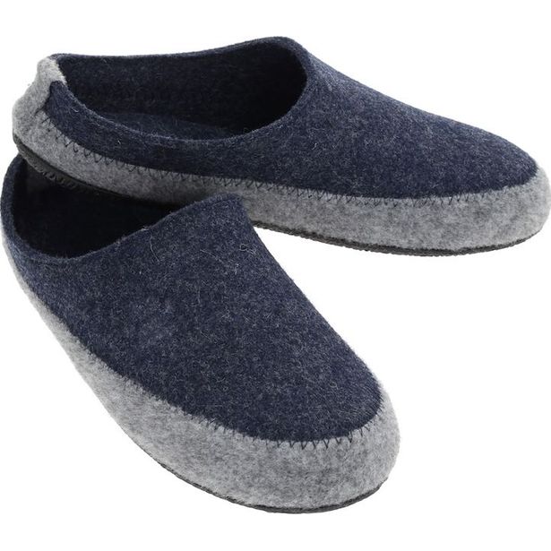 Villapistokkaat kumipohjalla Wildstep Wool+ sininen/vaaleanharmaa 46
