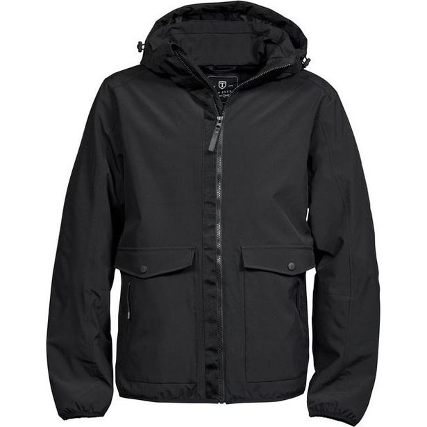 Miesten ulkoilutakki kalvolla Tee Jays Urban Adventure musta M