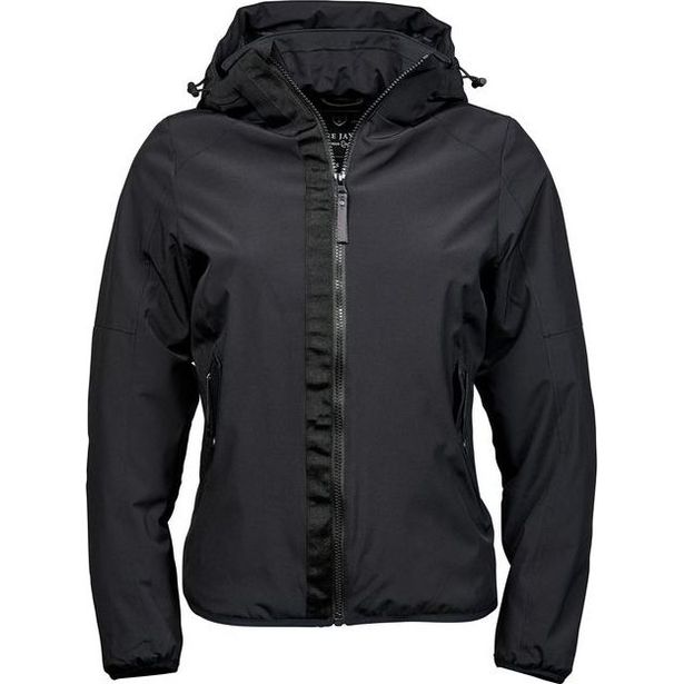 Naisten ulkoilutakki kalvolla Tee Jays Urban Adventure musta XXL