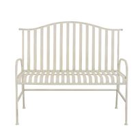 Puutarhapenkki Chic Garden Raidat, 95x111x59cm, valkoinen