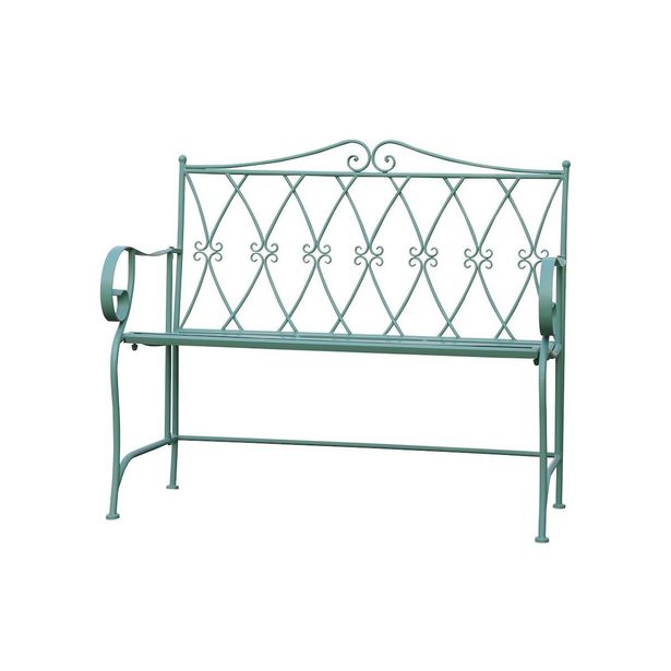 Puutarhapenkki Chic Garden Ruudut, 94x106x55,5cm, vihreä