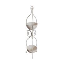 Kukkateline kahdelle ruukulle Chic Garden Amppelit, 96x22,5cm, valkoinen