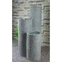 Suihkulähde LED-valoilla Chic Garden Pilarit, 100cm, grafiitti