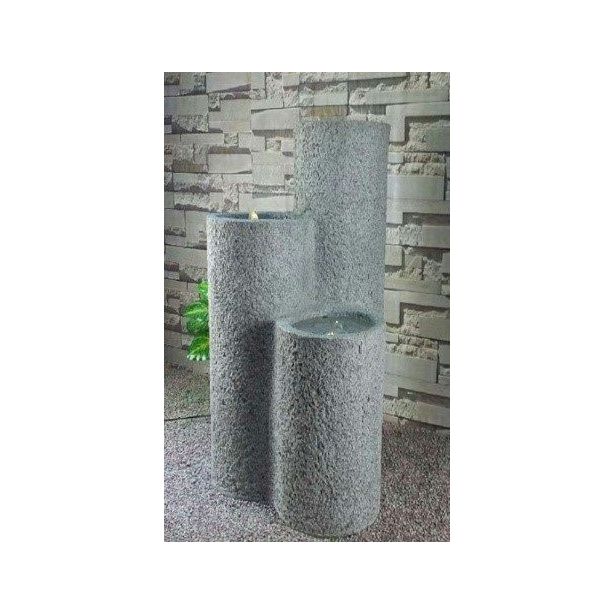 Suihkulähde LED-valoilla Chic Garden Pilarit, 100cm, grafiitti