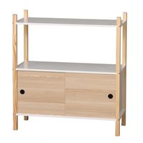 Lasten kirjahylly alakaapilla Judy Wild Kid&#039;s Spirit, 76.5x70x30cm, beige/valkoinen