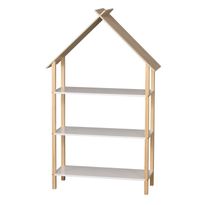 Lasten kirjahylly Judy Wild Kid&#039;s Spirit, 131x78x30cm, valkoinen/beige