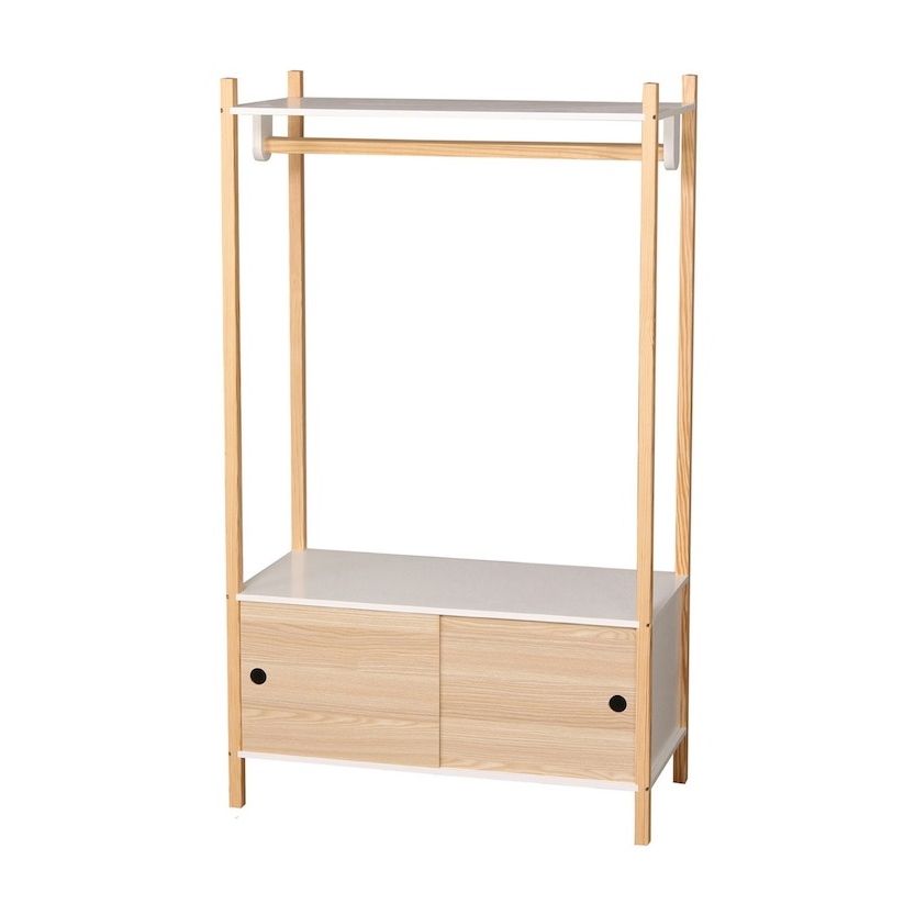 Lasten vaaterekki alakaapilla Judy Wild Kid's Spirit, 136x80x40cm, valkoinen/beige