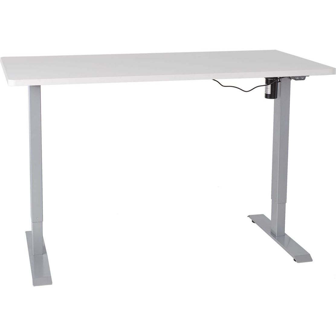Sähköpöytä Ergo, 140x80cm, luonnonvalkoinen/harmaa