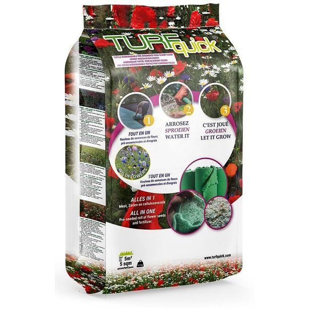 Kukkaniittyseos Turfquick, yksivuotinen/monivuotinen, 5 m2