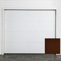 Autotallin nosto-ovi Turner 800PE, 2500x2000mm, sileä, ruskea, sis. Ilmanvaihtoventtiilit, Verkkokaupan poistotuote
