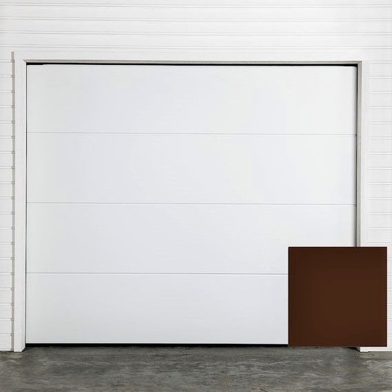 Autotallin nosto-ovi Turner 800PE, 2500x2300mm, sileä, ruskea