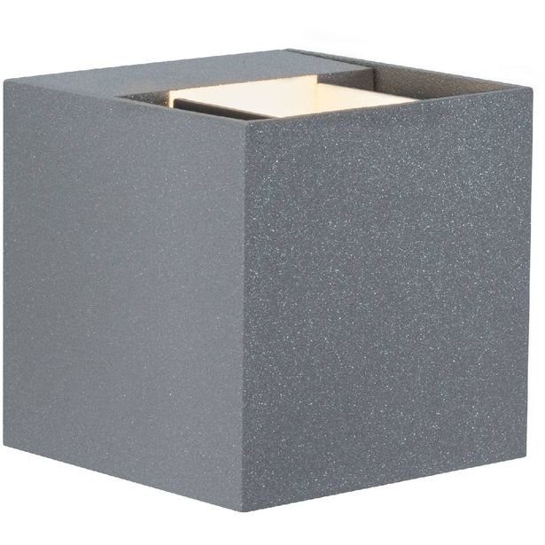 Seinävalaisin Paulmann Cybo LED, IP65, 80x80mm, harmaa