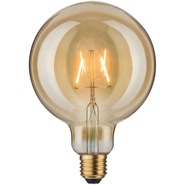 LED-filamenttilamppu Paulmann Globe, G125, E27, 170lm, 2.7W, 1700K, kulta