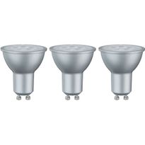 LED-kohdelamppu Paulmann Reflector, GU10, 425lm, 6.5W, 2700K, alumiini, 3kpl