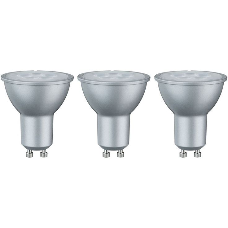 LED-kohdelamppu Paulmann Reflector, GU10, 425lm, 6.5W, 2700K, alumiini, 3kpl