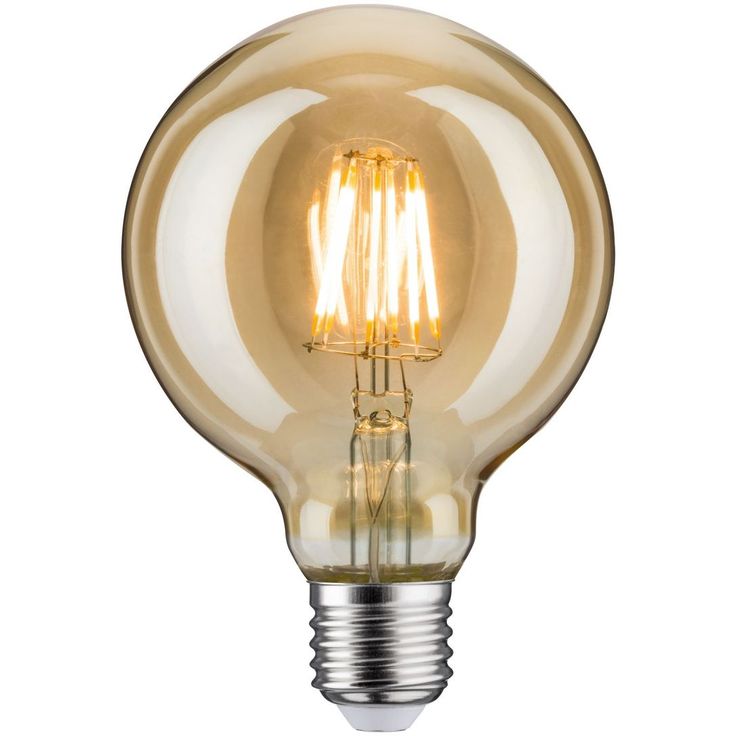 LED-filamenttilamppu Paulmann Globe, G95, E27, 450lm, 6W, 1700K, himmennettävä, kulta