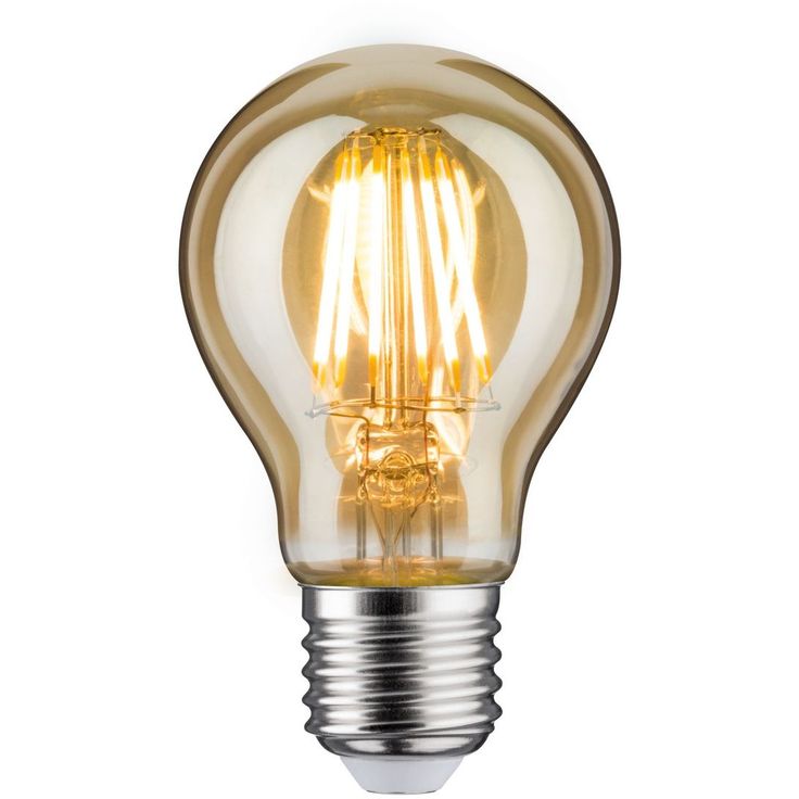 LED-filamenttilamppu Paulmann Pear, E27, 470lm, 6W, 1700K, himmennettävä, kulta