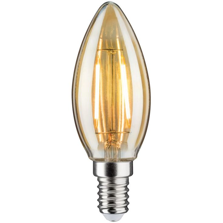 LED-kynttilälamppu Paulmann Candle, E14, 160lm, 2W, 1700K, filamentti, kulta