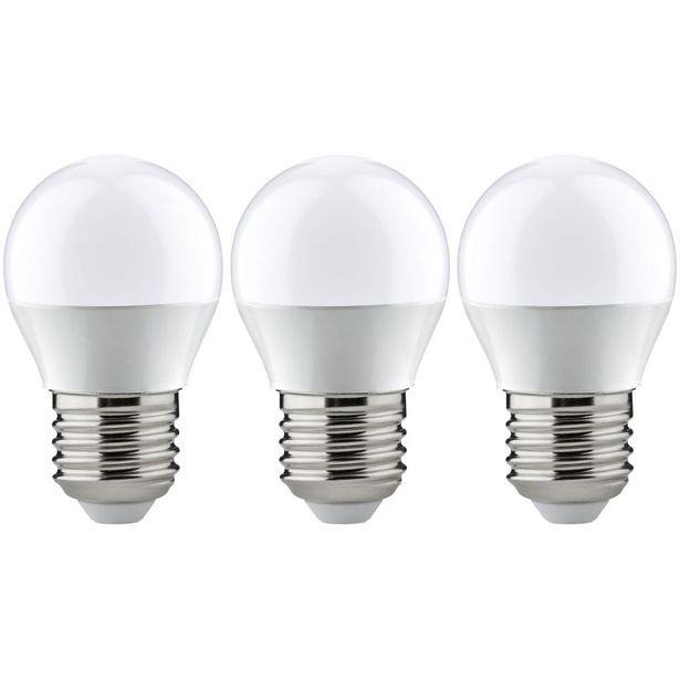 LED-lamppu Paulmann Drop, E27, 470lm, 5.5W, 2700K, opaali, 3kpl