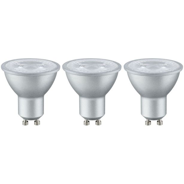 LED-kohdelamppu Paulmann Reflector, GU10, 230lm, 4W, 2700K, alumiini, 3kpl