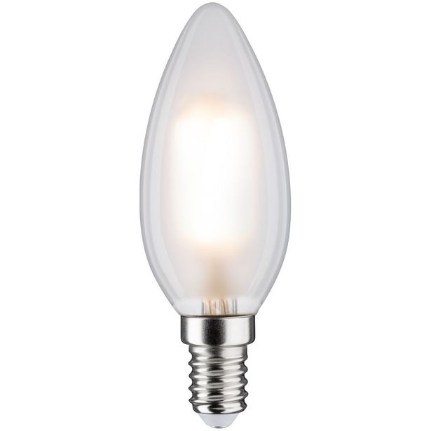 LED-kynttilälamppu Paulmann Candle, E14, 470lm, 5W, 2700K, filamentti, himmennettävä, matta