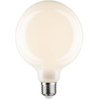LED-filamenttilamppu Paulmann Globe, G125, E27, 1055lm, 9W, 2700K, himmennettävä, opaali