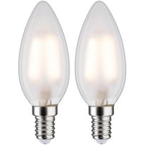 LED-kynttilälamppu Paulmann Candle, E14, 250lm, 3W, 2700K, filamentti, matta, 2kpl