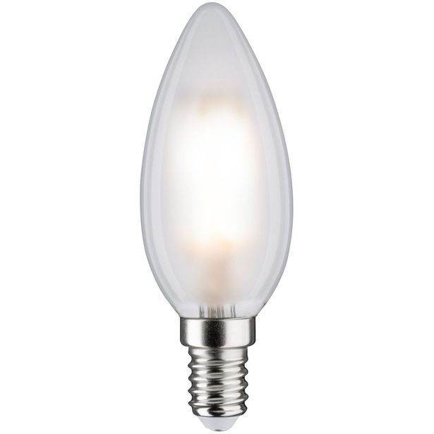 LED-kynttilälamppu Paulmann Candle, E14, 470lm, 5W, 2700K, filamentti, matta, 2kpl