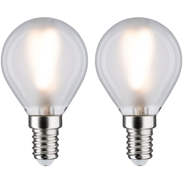 LED-filamenttilamppu Paulmann Drop, E14, 250lm, 3W, 2700K, matta, 2kpl