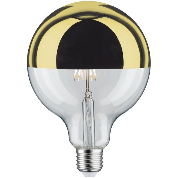 LED-pääpeililamppu Paulmann Modern Classic Edition Globe, E27, G125, 600lm, 6.5W, 2700K, himmennettävä, kulta