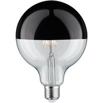 LED-pääpeililamppu Paulmann Modern Classic Edition Globe, E27, G125, 600lm, 6.5W, 2700K, himmennettävä, musta kromi