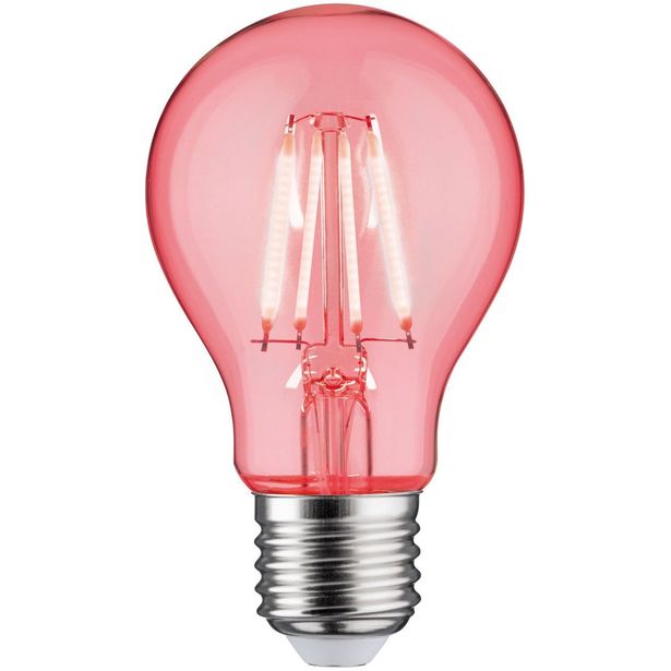 LED-filamenttilamppu Paulmann Pear, E27, 40lm, 1.3W, 1000K, punainen