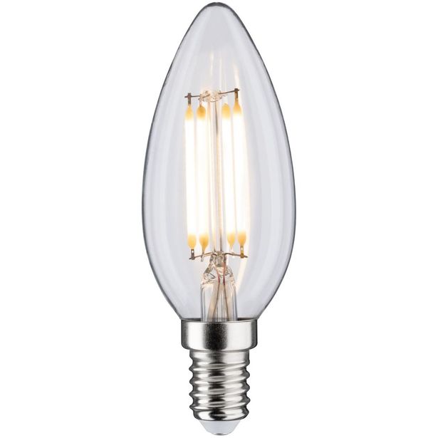 LED-kynttilälamppu Paulmann Candle, E14, 432lm, 5W, 2700K, filamentti, himmennettävä, kirkas