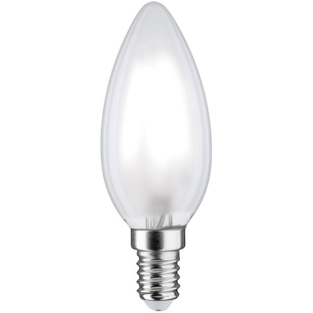 LED-kynttilälamppu Paulmann Candle, E14, 470lm, 5W, 6500K, filamentti, himmennettävä, matta