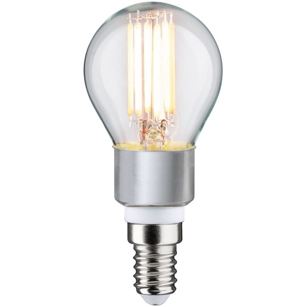 LED-filamenttilamppu Paulmann Drop, E14, 470lm, 5W, säädettävä värilämpötila, kirkas