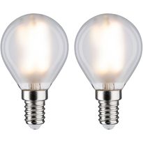 LED-filamenttilamppu Paulmann Drop, E14, 470lm, 4.5W, 2700K, matta, 2kpl