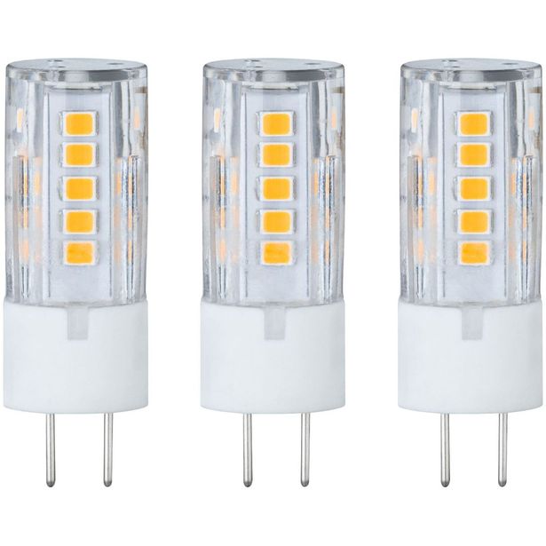 LED-pistokantalamppu Paulmann Pin Base, 12V, GY6.35, 300lm, 3.5W, 2700K, kirkas, 3kpl