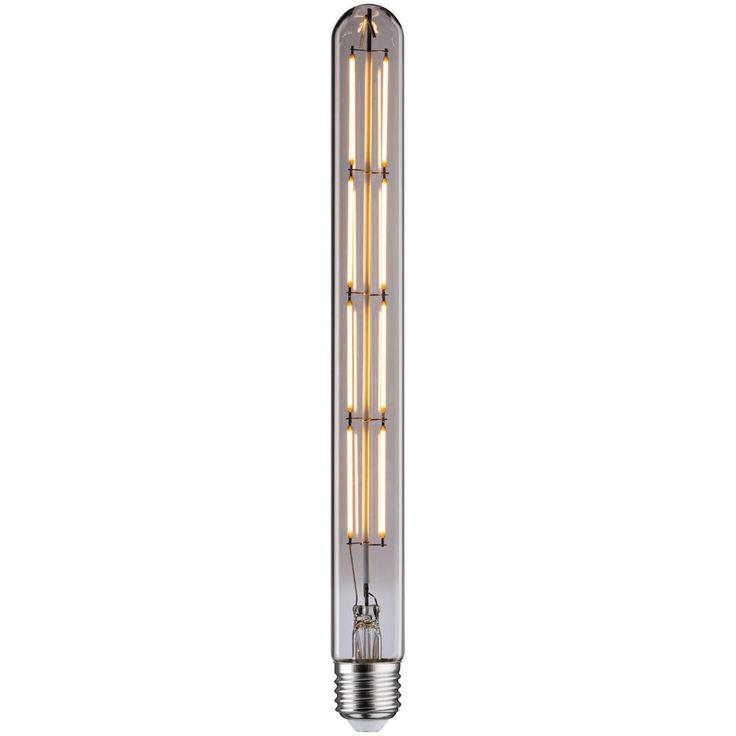 LED-putki Paulmann 1879 Edition Tube, E27, 806lm, 8.8W, 2700K, filamentti, himmennettävä, savulasi