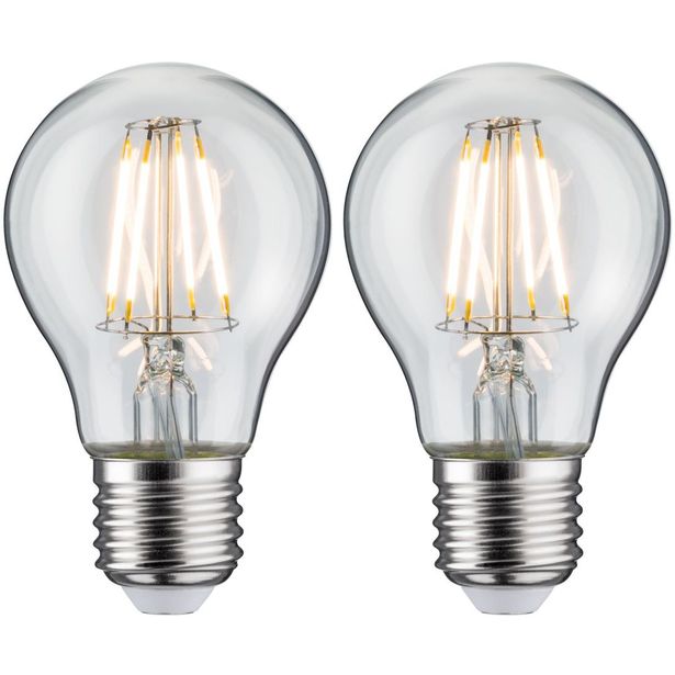 LED-filamenttilamppu Paulmann Pear, E27, 470lm, 5W, 2700K, kirkas, 2kpl