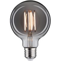 LED-filamenttilamppu Paulmann 1879 Edition Globe, G95, E27, 360lm, 8W, 1800K, himmennettävä, savulasi