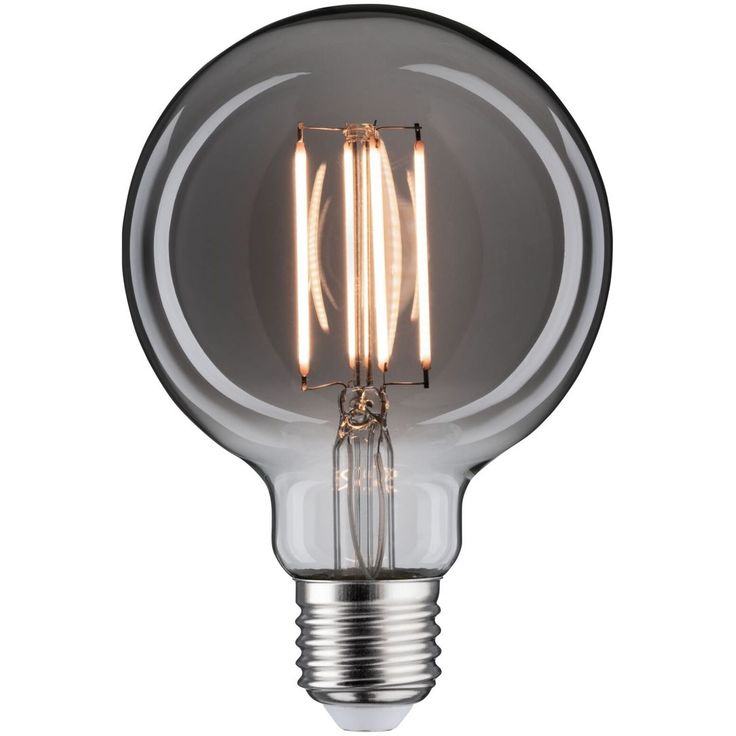 LED-filamenttilamppu Paulmann 1879 Edition Globe, G95, E27, 360lm, 8W, 1800K, himmennettävä, savulasi