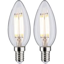 LED-kynttilälamppu Paulmann Candle, E14, 470lm, 4.8W, 4000K, filamentti, matta, 2kpl