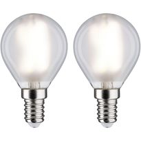 LED-filamenttilamppu Paulmann Drop, E14, 470lm, 4.8W, 4000K, matta, 2kpl