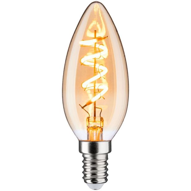 LED-kynttilälamppu Paulmann Vintage Edition Candle, E14, 150lm, 4W, 1800K, himmennettävä, kulta